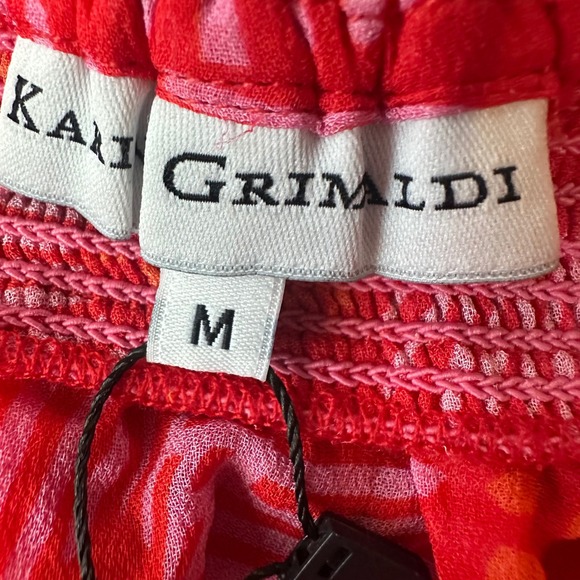 Karina Grimaldi Red Butterfly Print Mini Dress Strapless Tassel Revolve M‎ - Picture 4 of 9